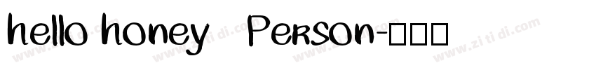 hello honey   Person字体转换